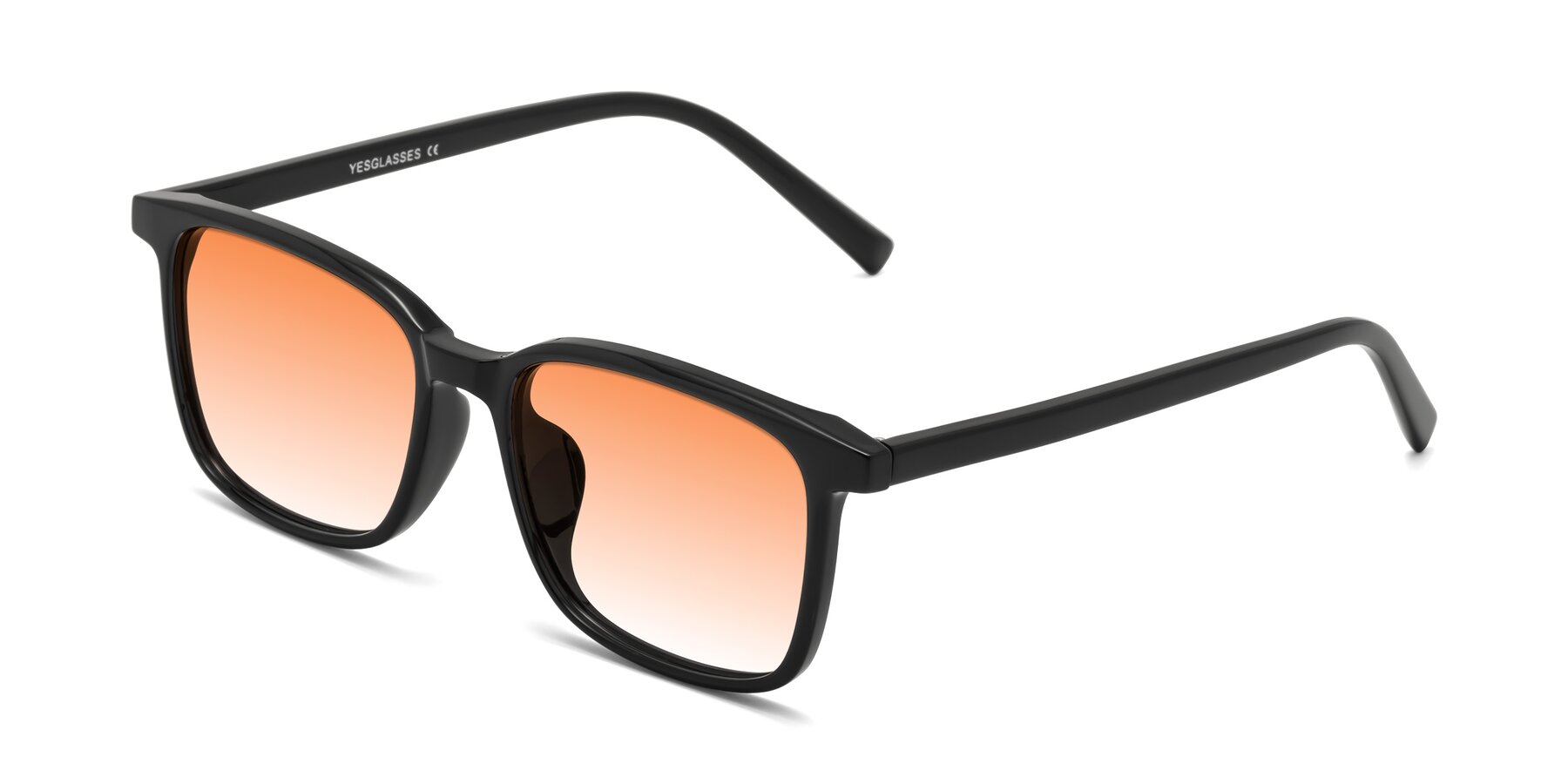 Angle of Planet in Black with Orange Gradient Lenses