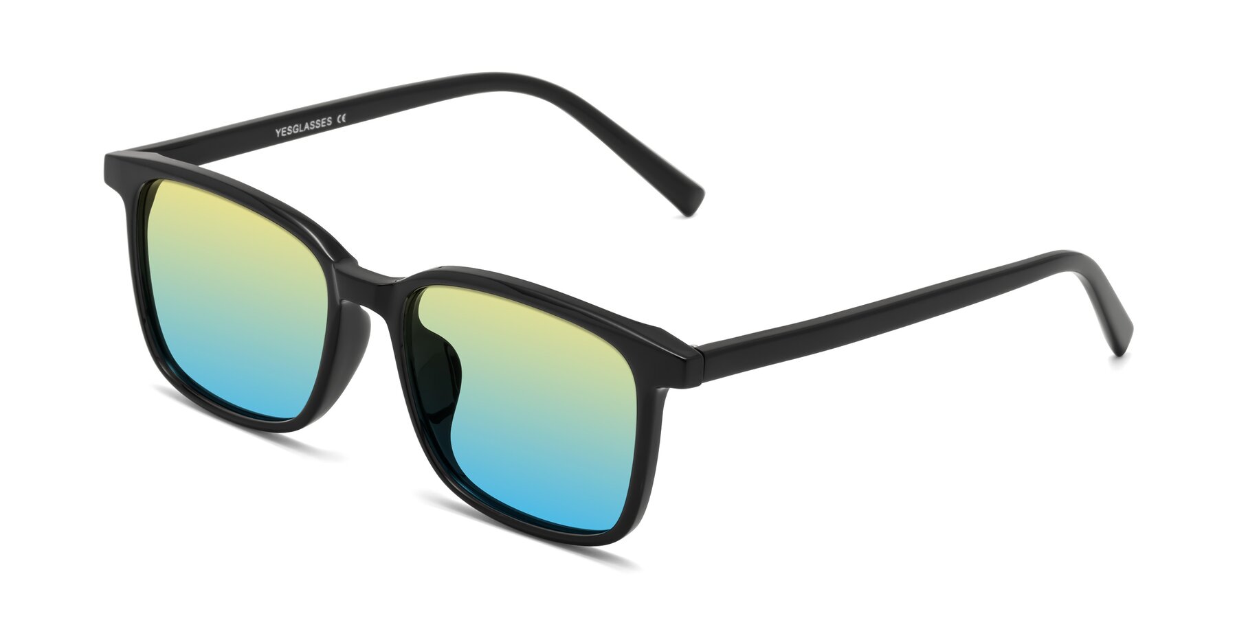 Angle of Planet in Black with Yellow / Blue Gradient Lenses