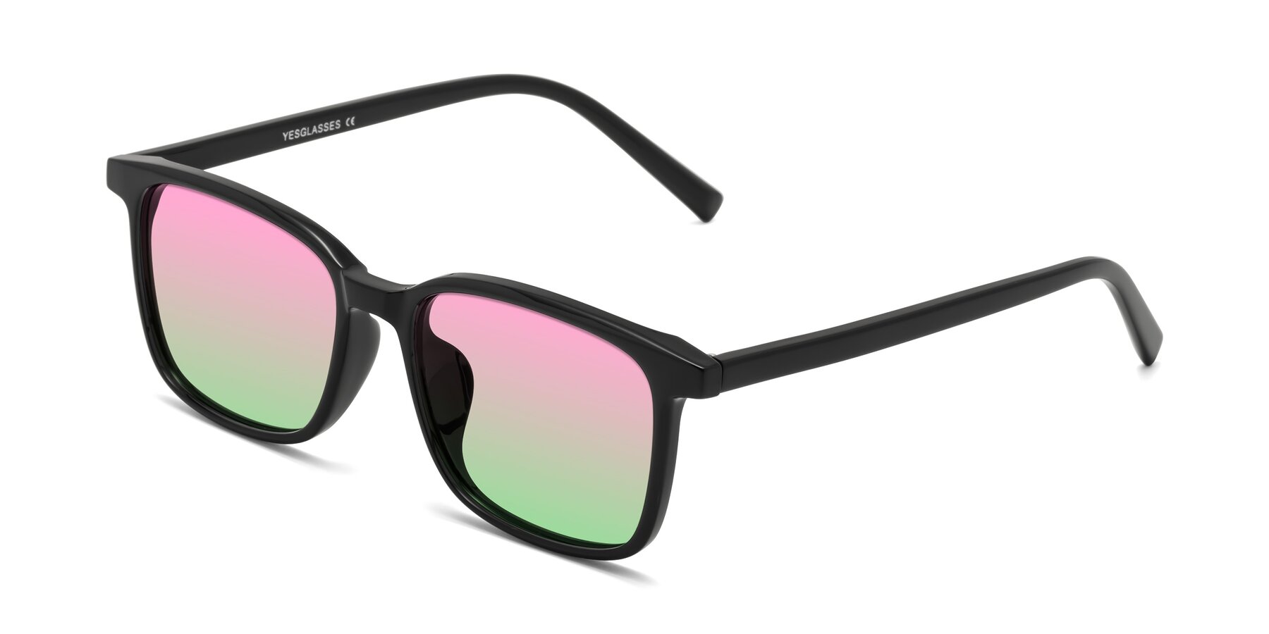 Angle of Planet in Black with Pink / Green Gradient Lenses