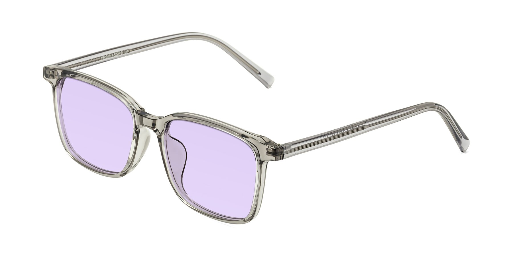 Angle of Planet in Translucent Gray with Light Purple Tinted Lenses