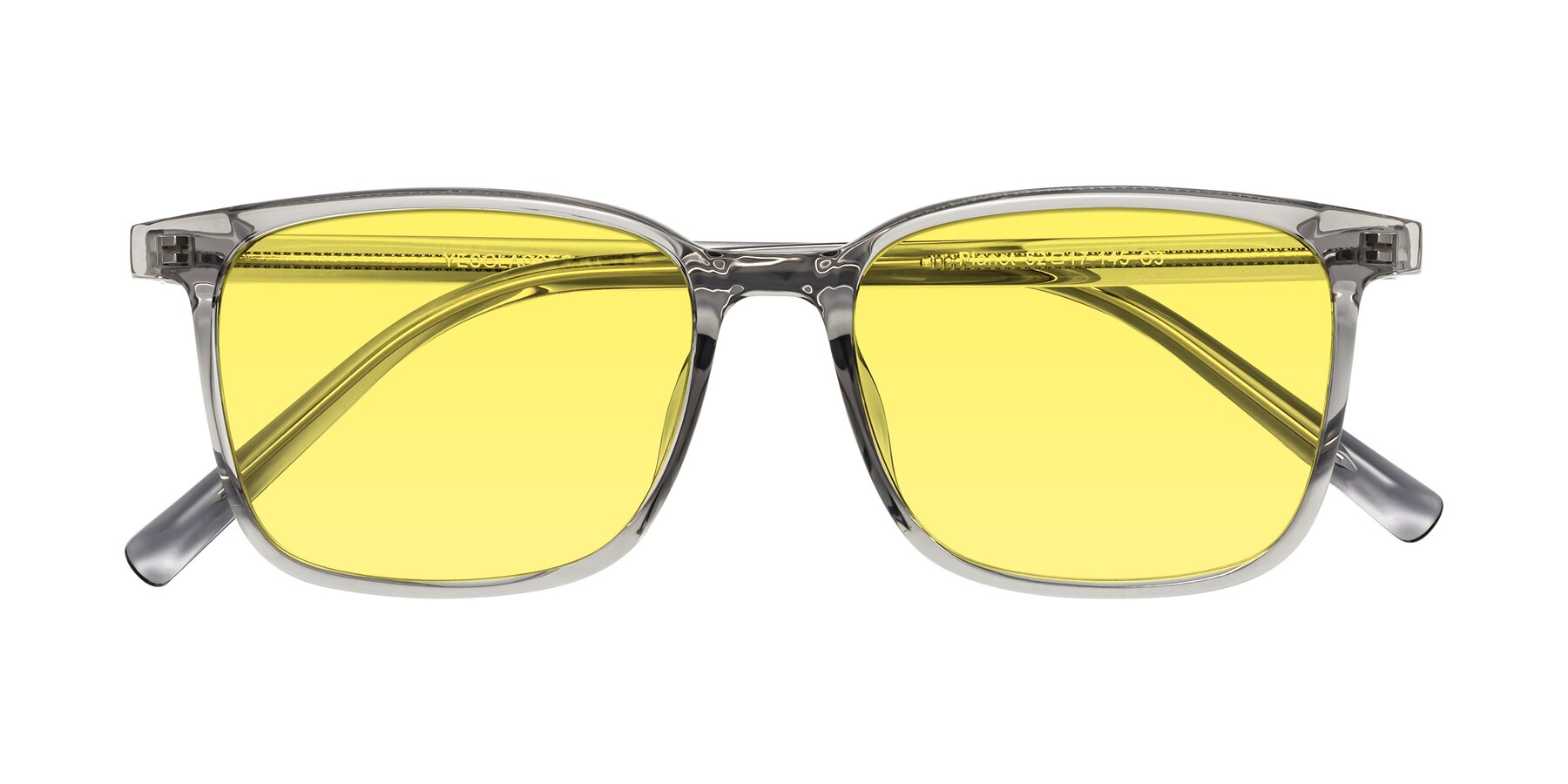 Folded Front of Planet in Translucent Gray with Medium Yellow Tinted Lenses