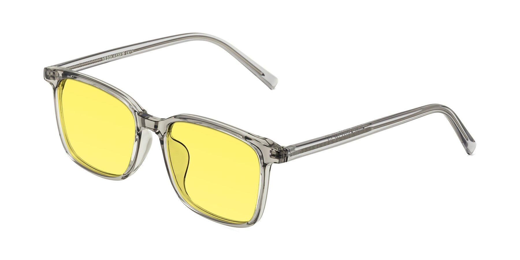 Angle of Planet in Translucent Gray with Medium Yellow Tinted Lenses