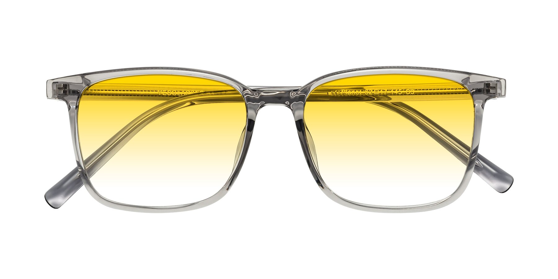 Folded Front of Planet in Translucent Gray with Yellow Gradient Lenses