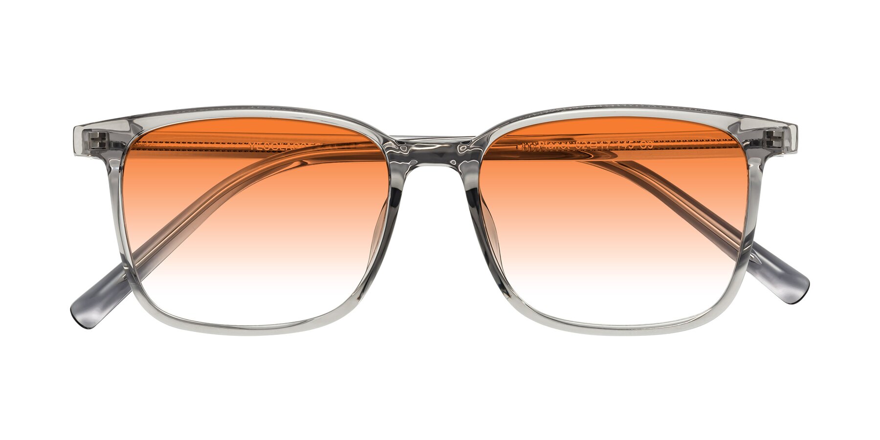 Folded Front of Planet in Translucent Gray with Orange Gradient Lenses