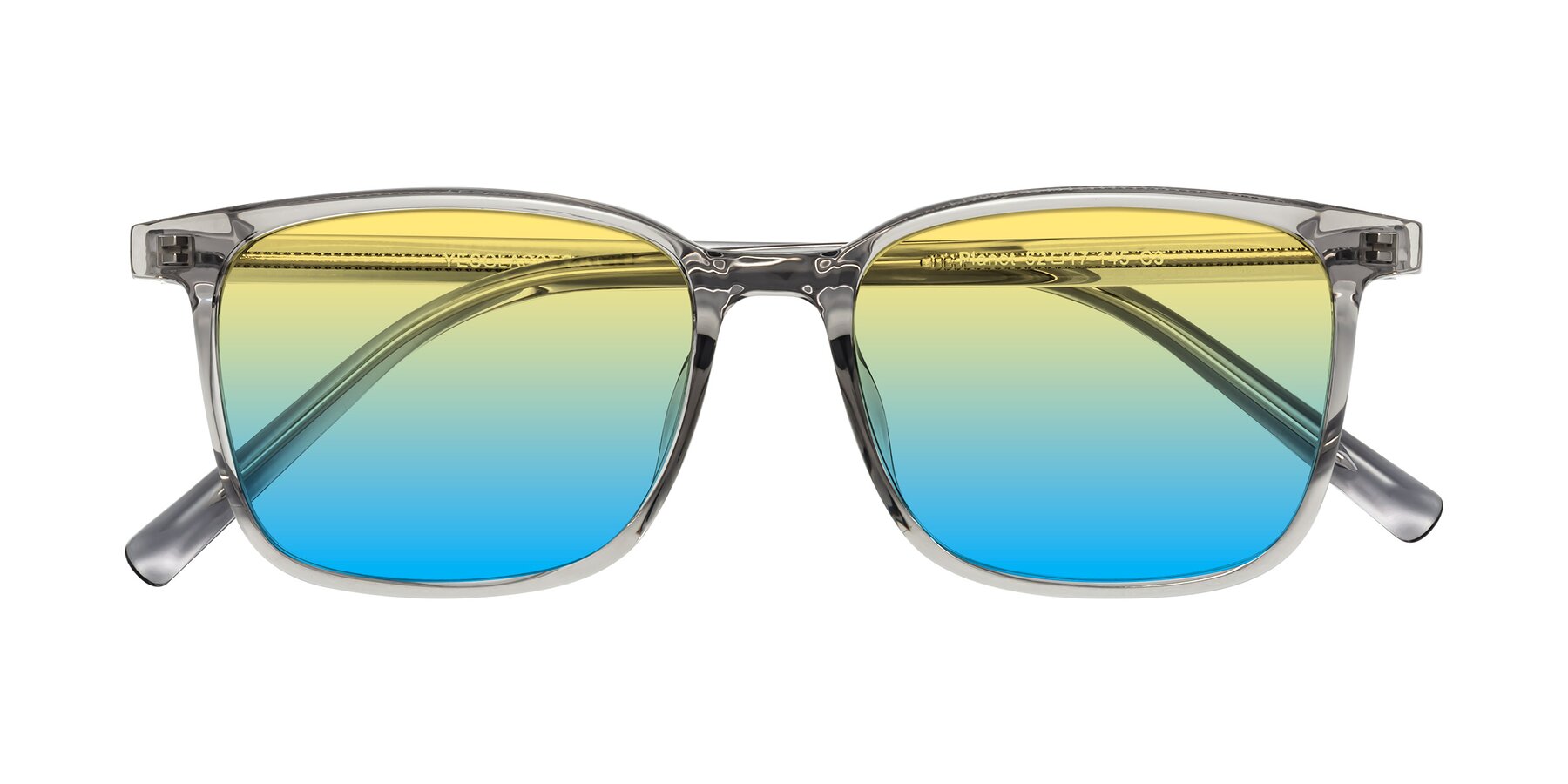 Folded Front of Planet in Translucent Gray with Yellow / Blue Gradient Lenses