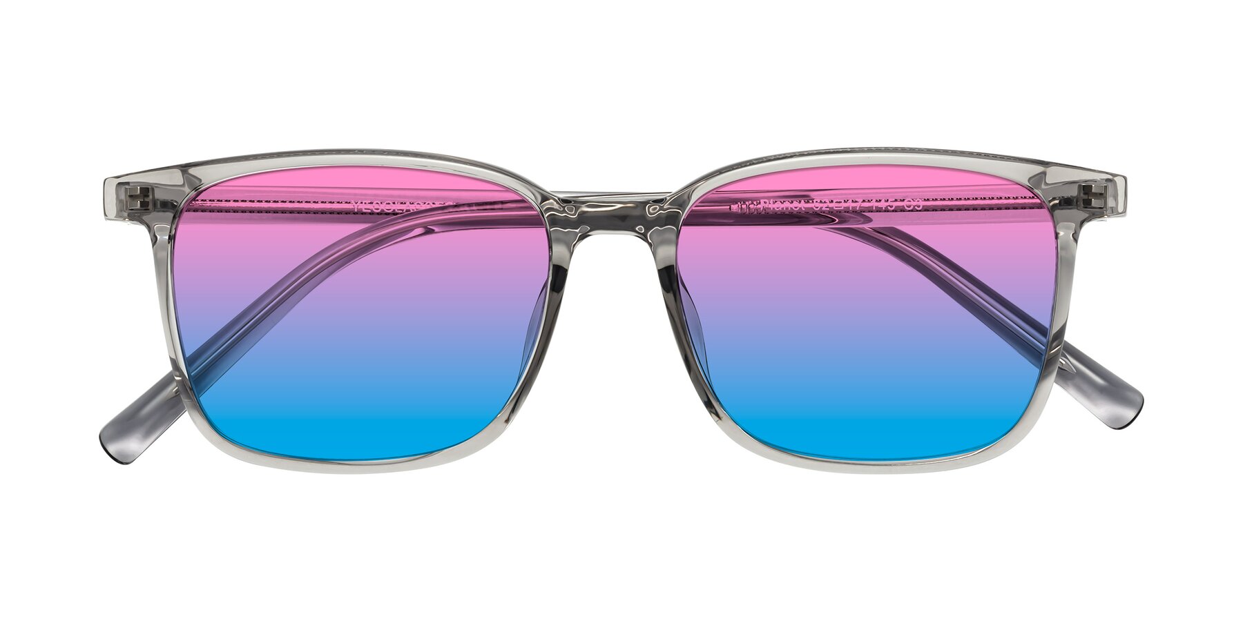 Folded Front of Planet in Translucent Gray with Pink / Blue Gradient Lenses