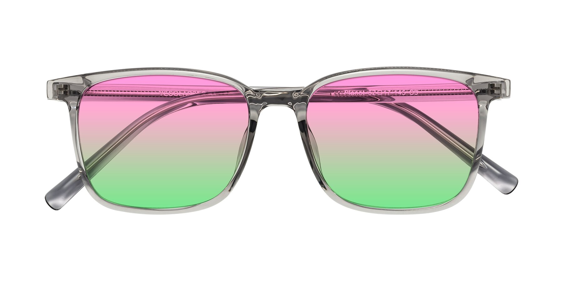Folded Front of Planet in Translucent Gray with Pink / Green Gradient Lenses