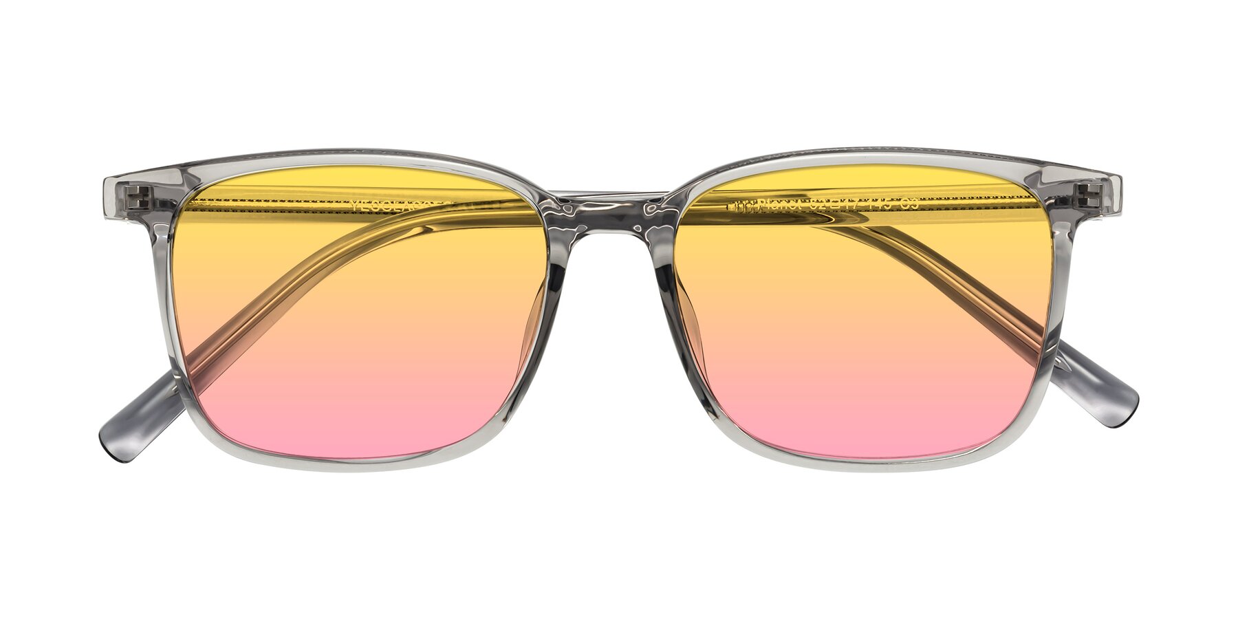 Folded Front of Planet in Translucent Gray with Yellow / Pink Gradient Lenses