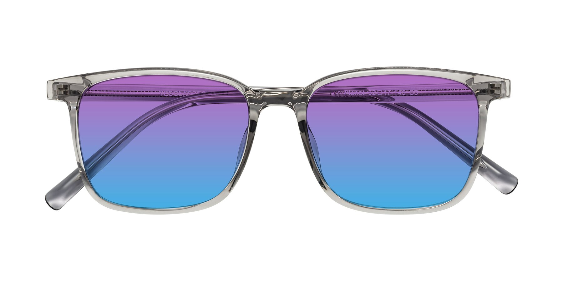 Folded Front of Planet in Translucent Gray with Purple / Blue Gradient Lenses