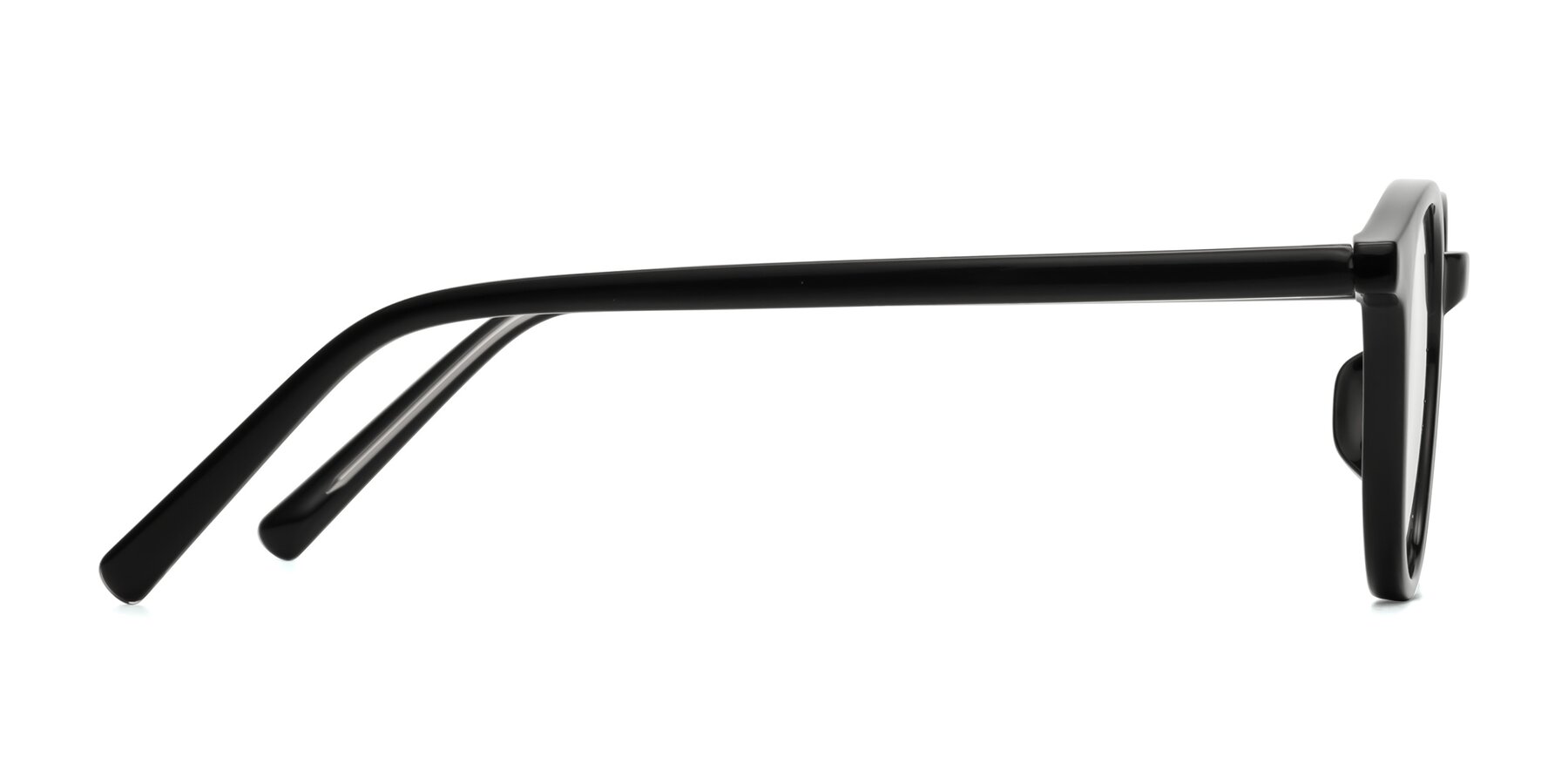Side of Cambridge in Black with Clear Eyeglass Lenses
