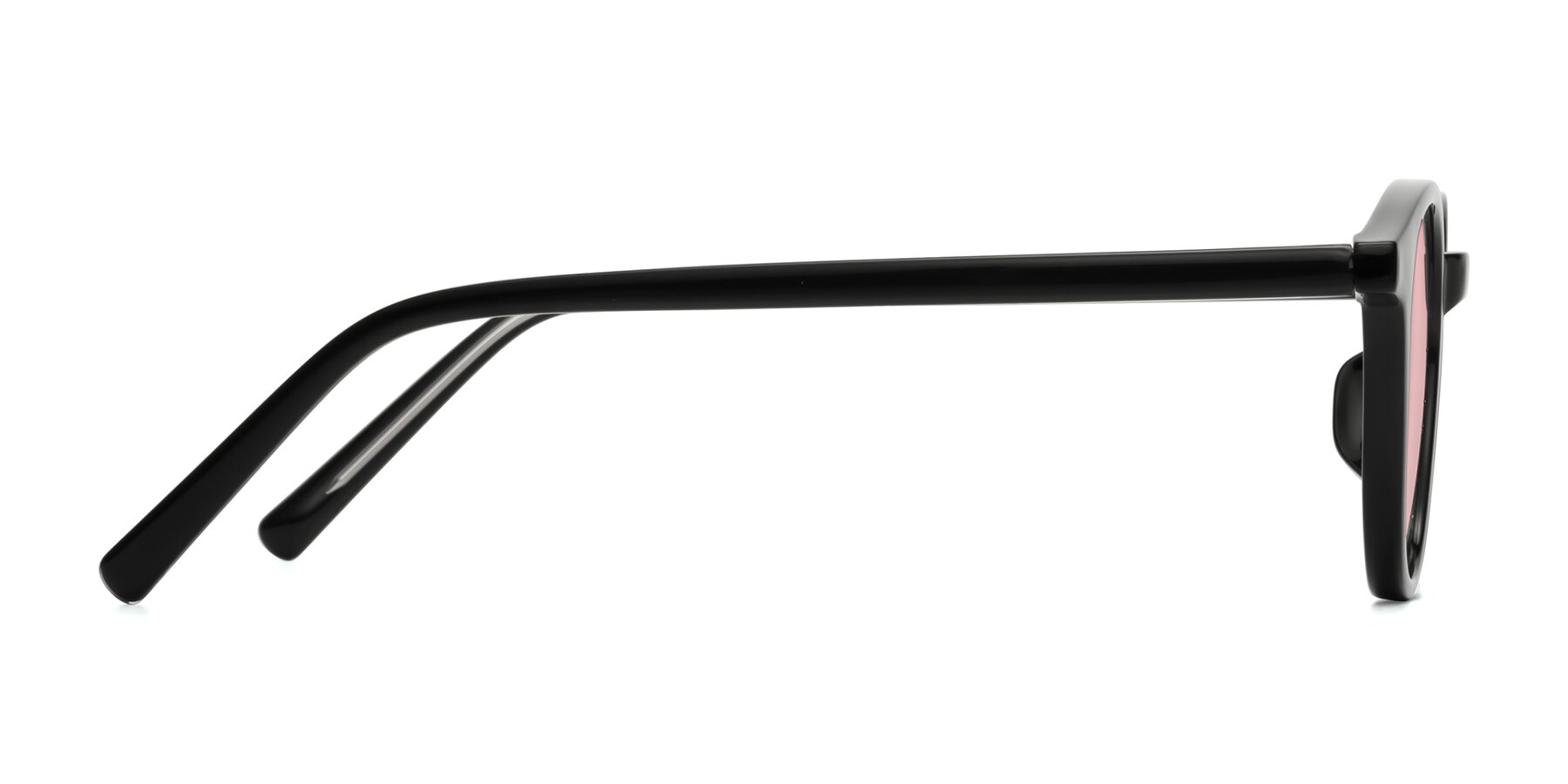 Side of Cambridge in Black with Light Garnet Tinted Lenses