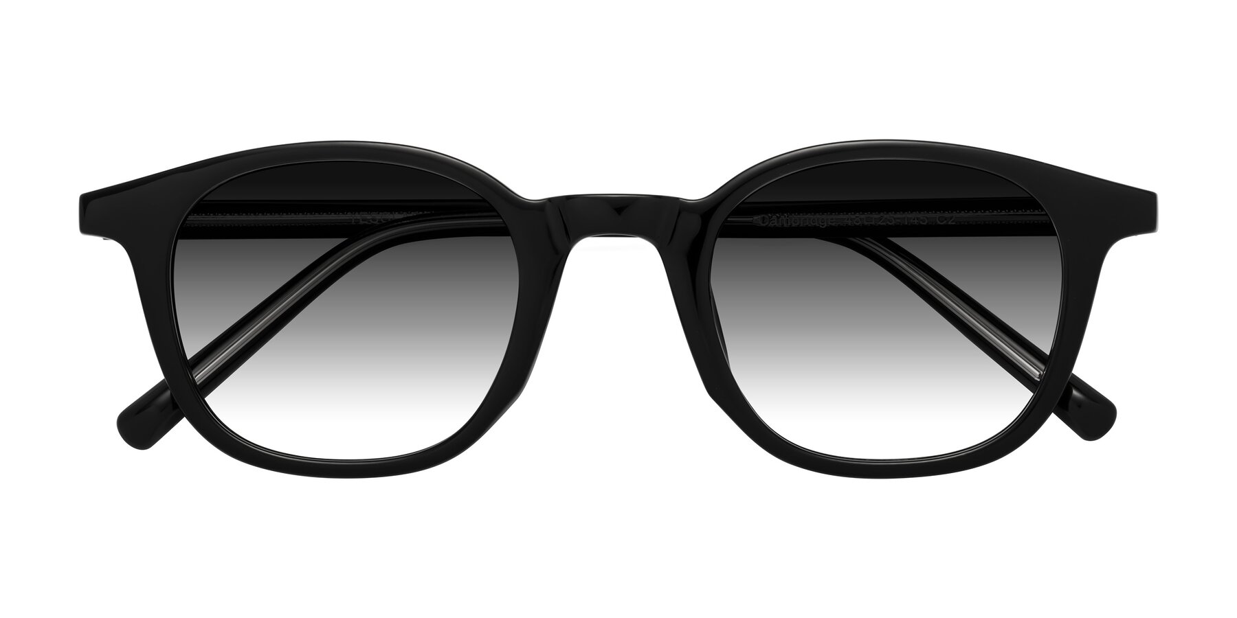 Folded Front of Cambridge in Black with Gray Gradient Lenses