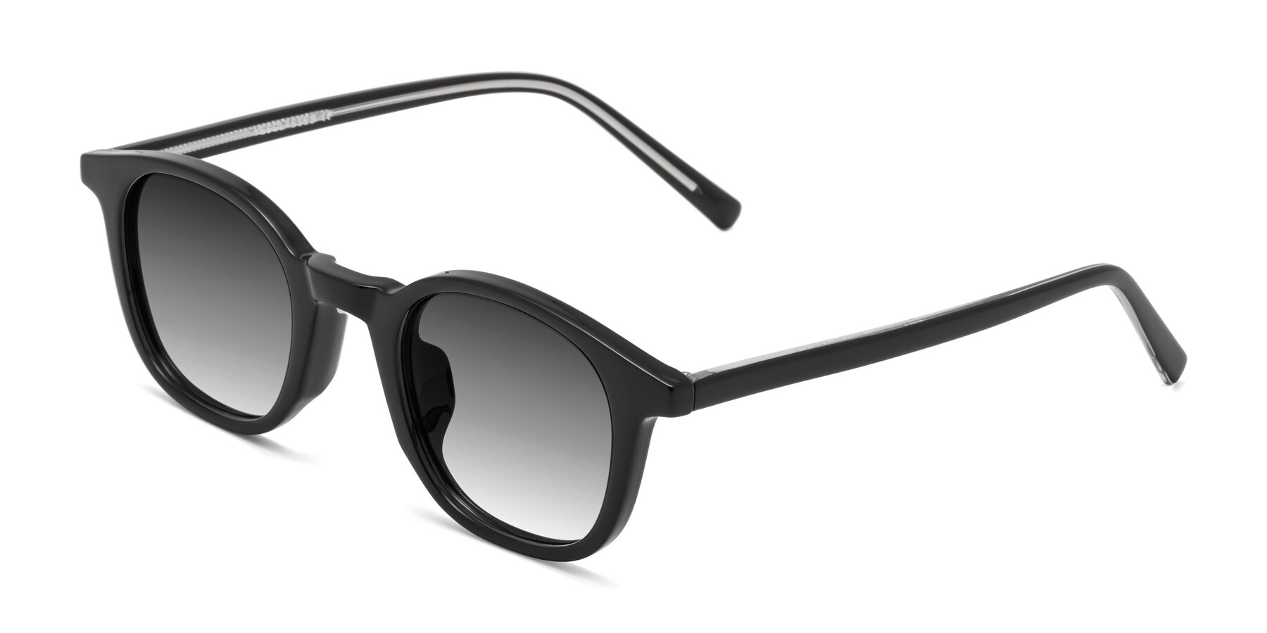 Angle of Cambridge in Black with Gray Gradient Lenses