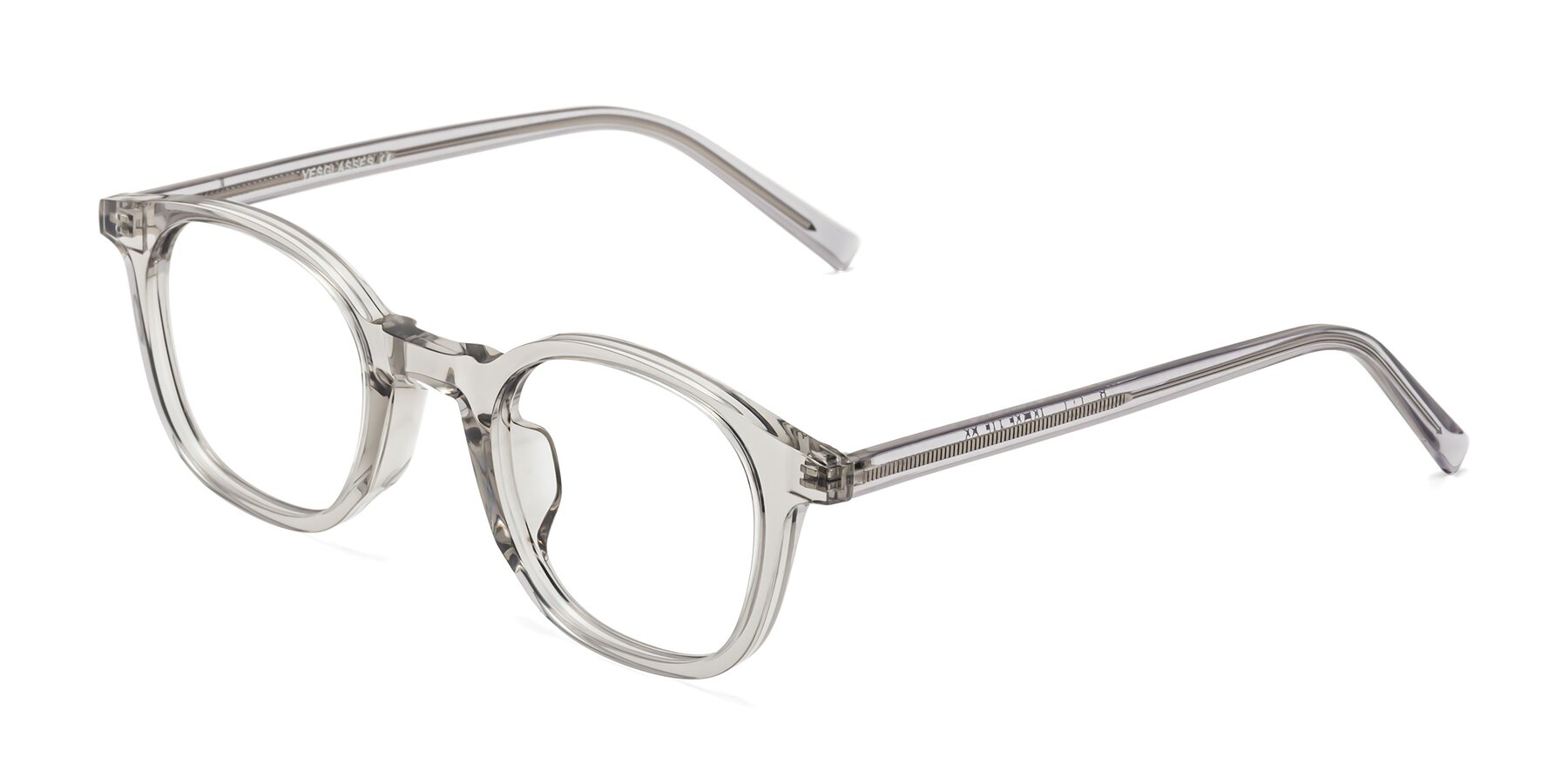 Angle of Cambridge in Translucent Gray with Clear Eyeglass Lenses