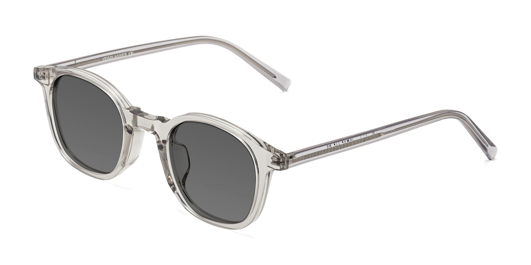 Angle of Cambridge in Translucent Gray with Medium Gray Tinted Lenses