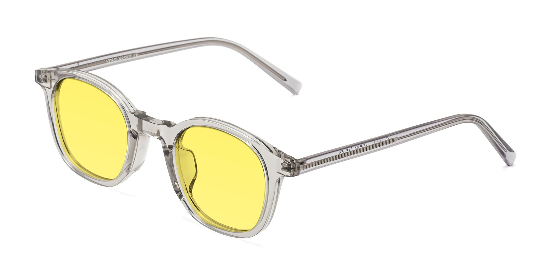 Angle of Cambridge in Translucent Gray with Medium Yellow Tinted Lenses