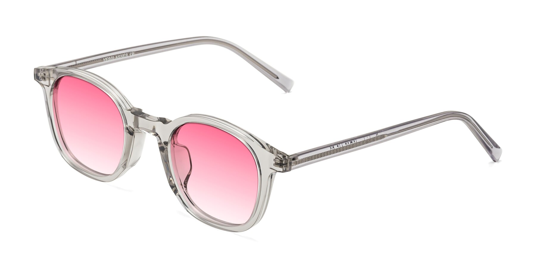 Angle of Cambridge in Translucent Gray with Pink Gradient Lenses