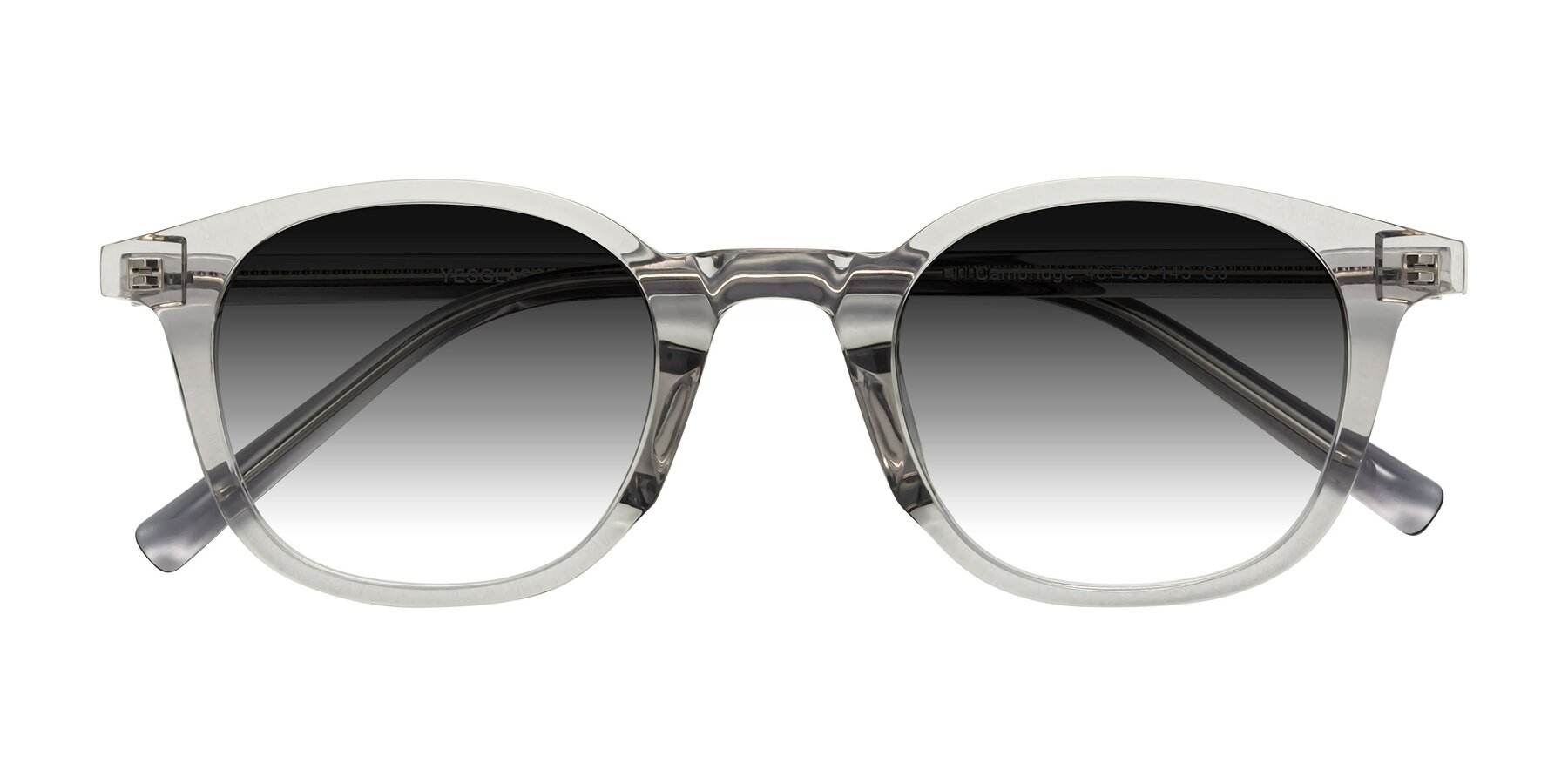 Folded Front of Cambridge in Translucent Gray with Gray Gradient Lenses