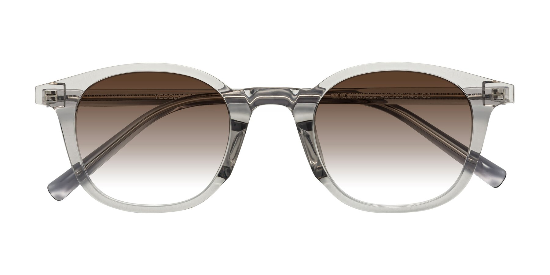 Folded Front of Cambridge in Translucent Gray with Brown Gradient Lenses