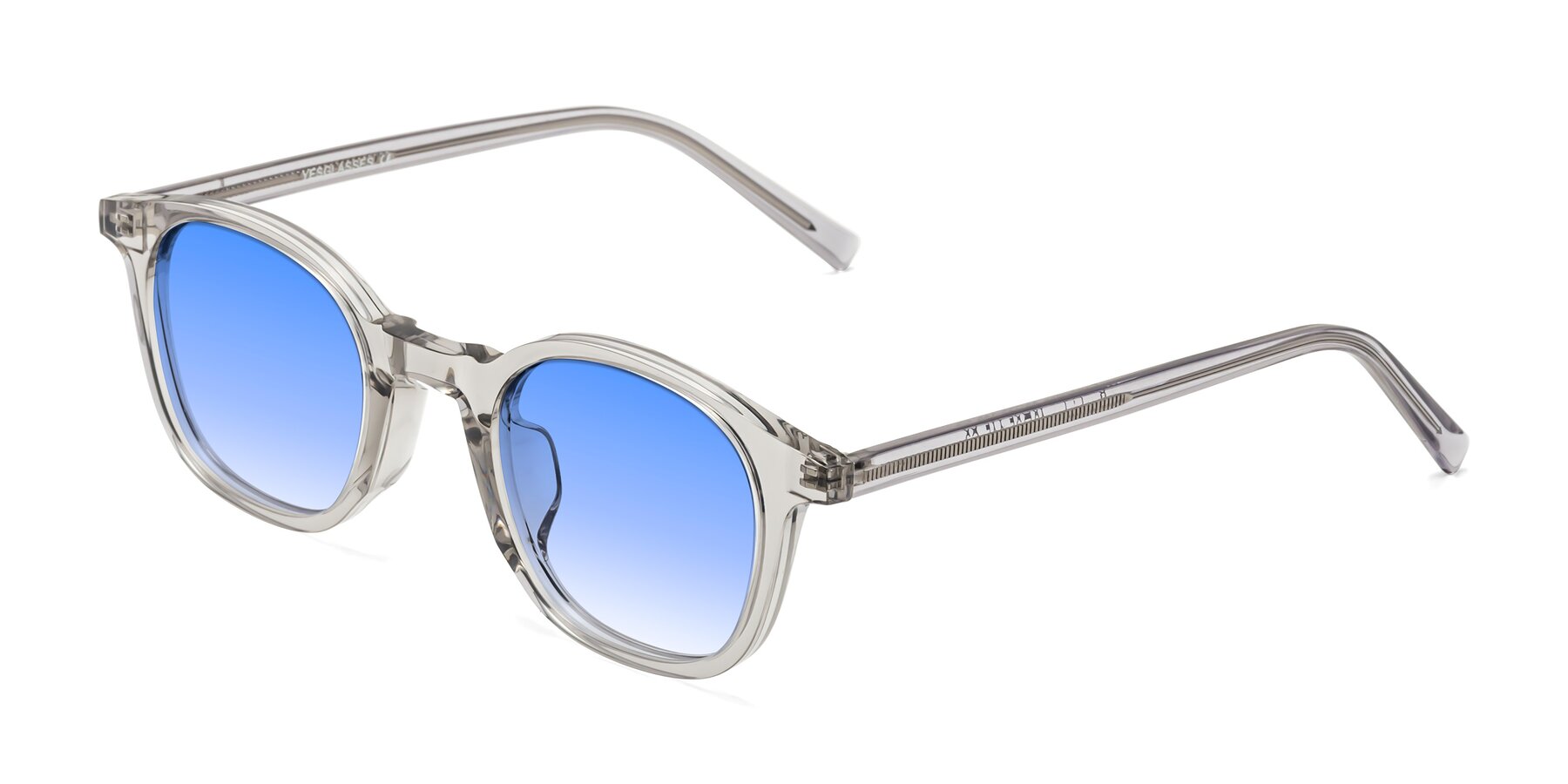 Angle of Cambridge in Translucent Gray with Blue Gradient Lenses