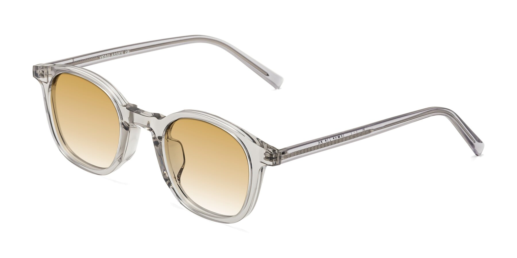 Angle of Cambridge in Translucent Gray with Champagne Gradient Lenses