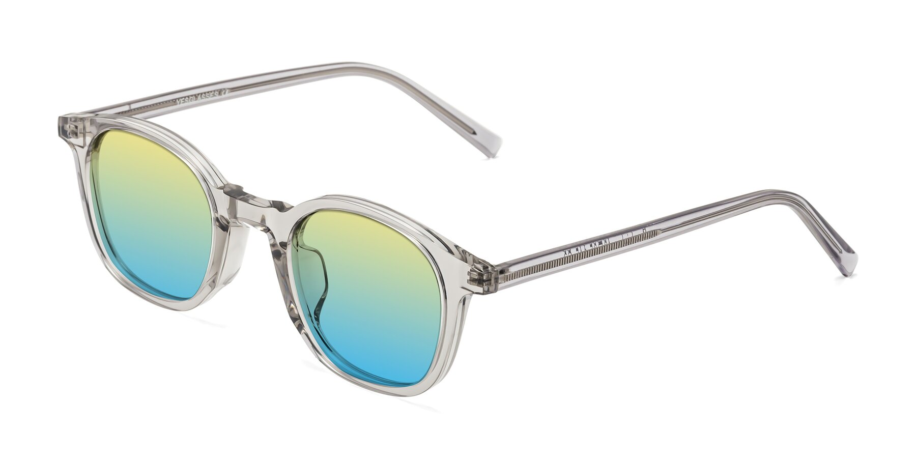 Angle of Cambridge in Translucent Gray with Yellow / Blue Gradient Lenses