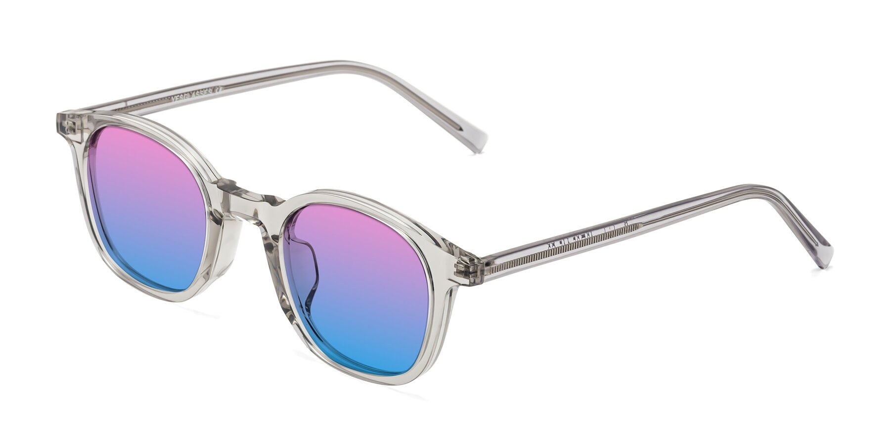 Angle of Cambridge in Translucent Gray with Pink / Blue Gradient Lenses