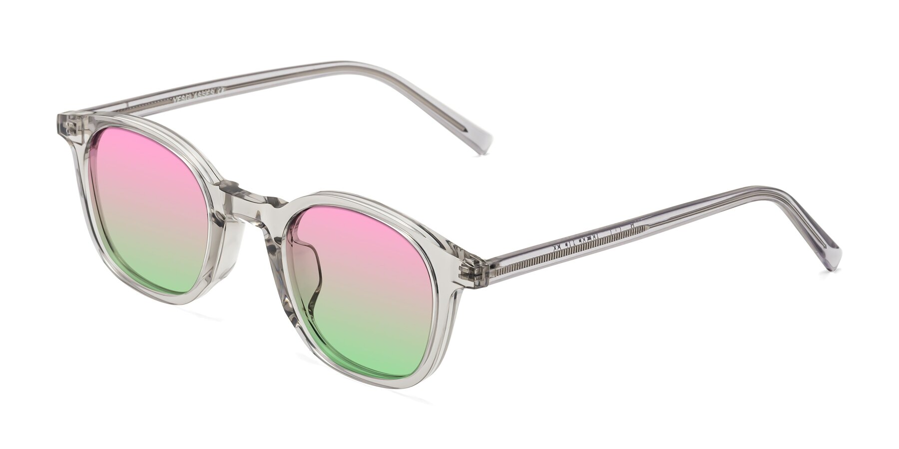 Angle of Cambridge in Translucent Gray with Pink / Green Gradient Lenses