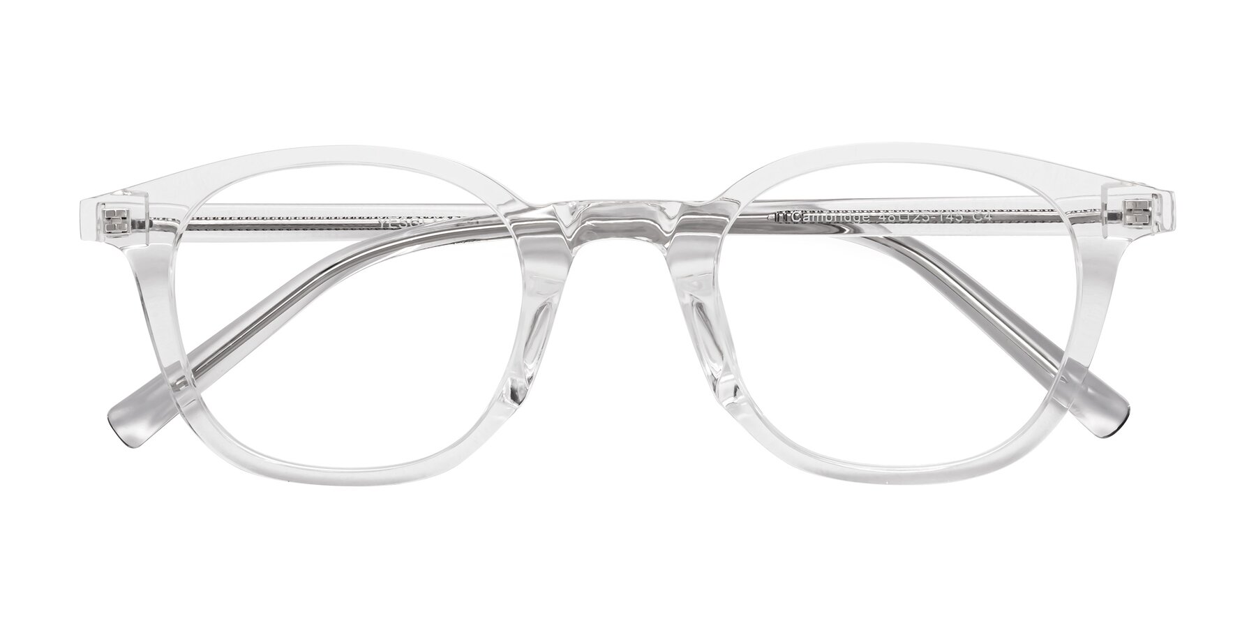 Folded Front of Cambridge in Clear with Clear Eyeglass Lenses