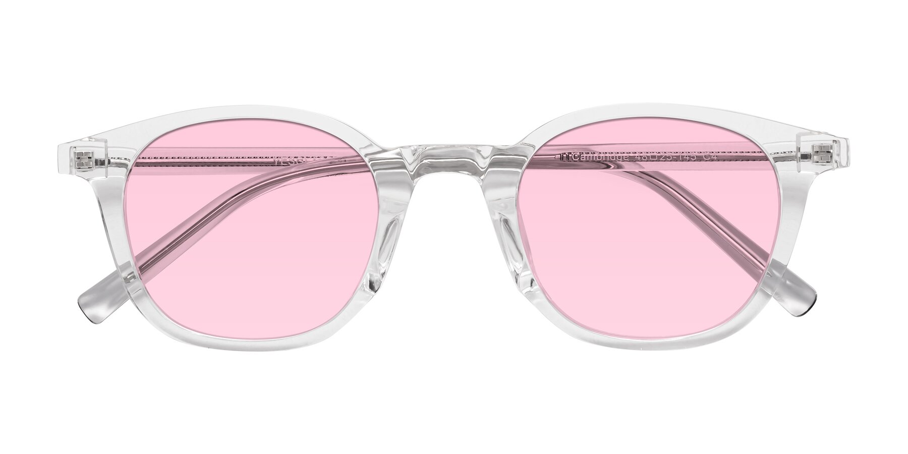 Folded Front of Cambridge in Clear with Light Pink Tinted Lenses