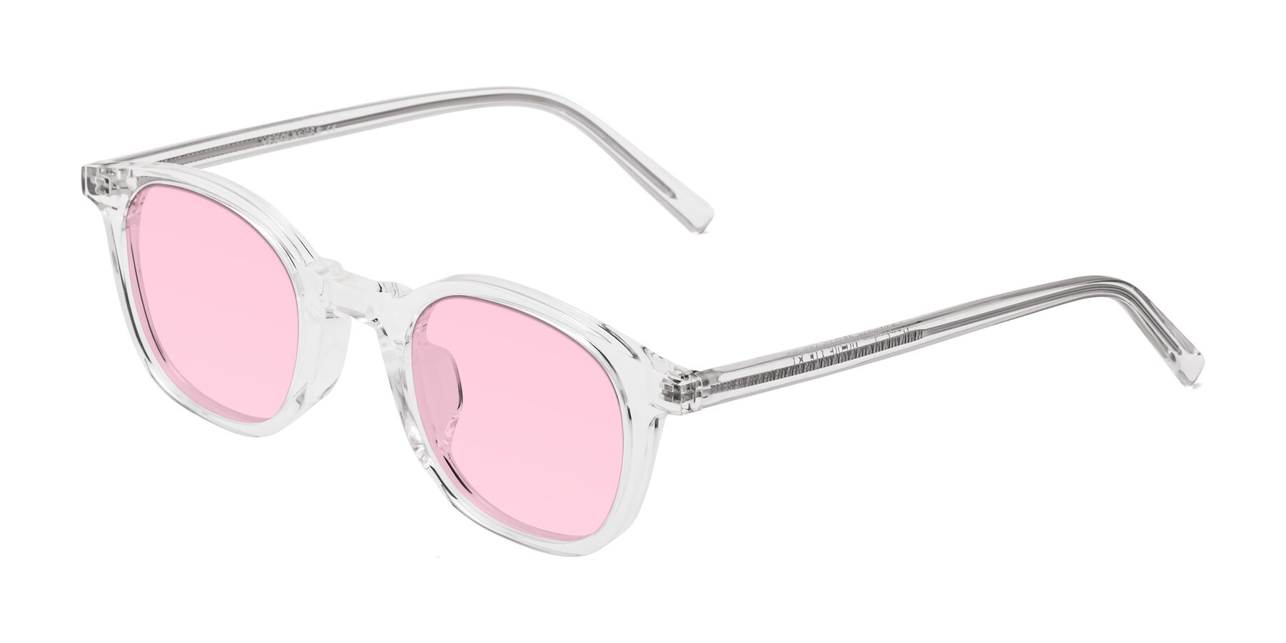 Angle of Cambridge in Clear with Light Pink Tinted Lenses