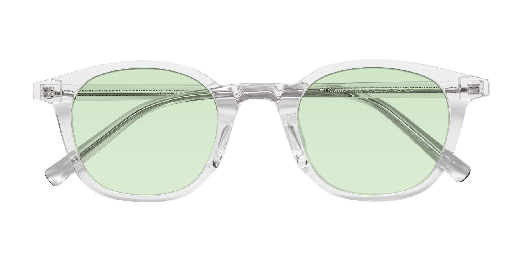 Folded Front of Cambridge in Clear with Light Green Tinted Lenses