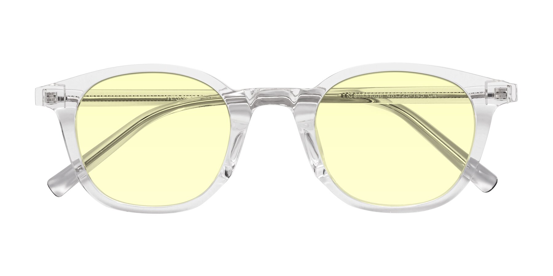 Folded Front of Cambridge in Clear with Light Yellow Tinted Lenses