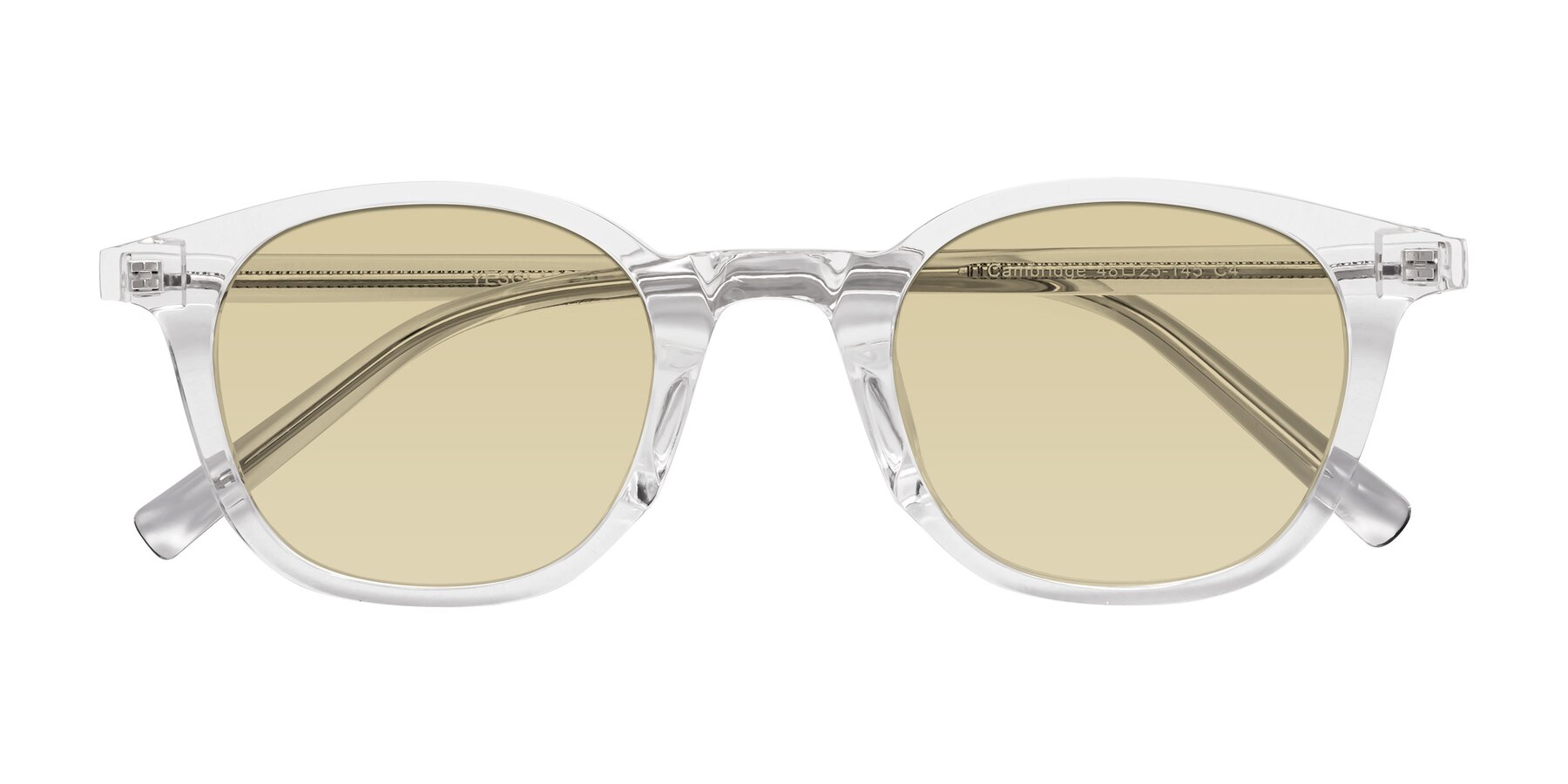 Folded Front of Cambridge in Clear with Light Champagne Tinted Lenses