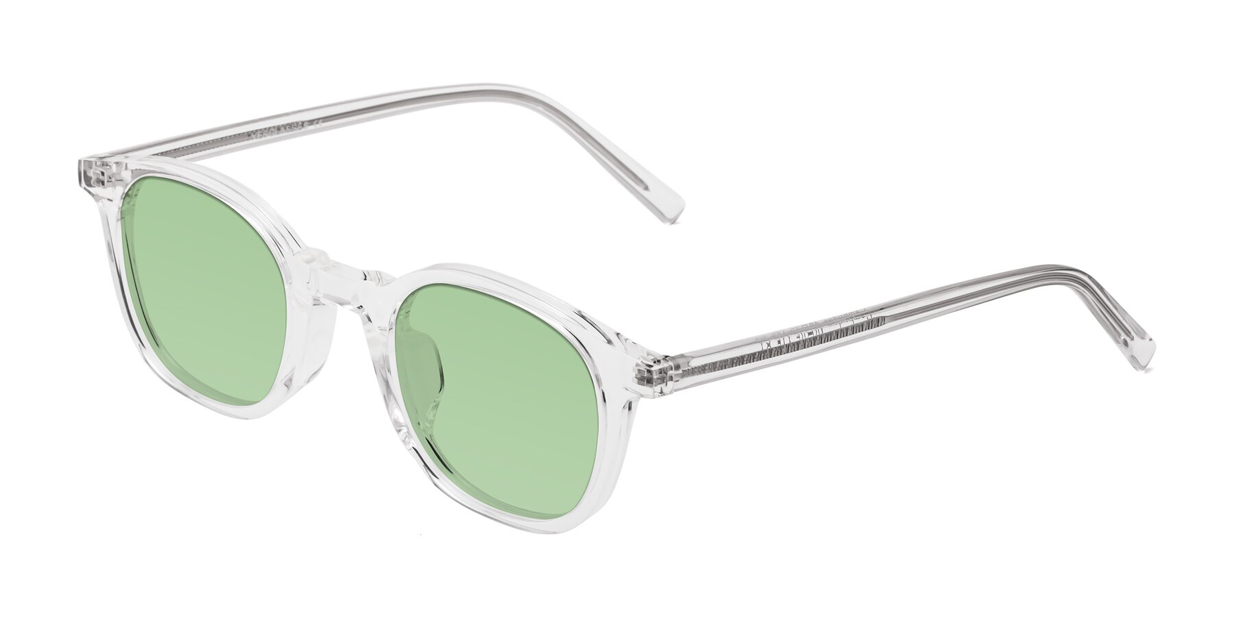 Angle of Cambridge in Clear with Medium Green Tinted Lenses