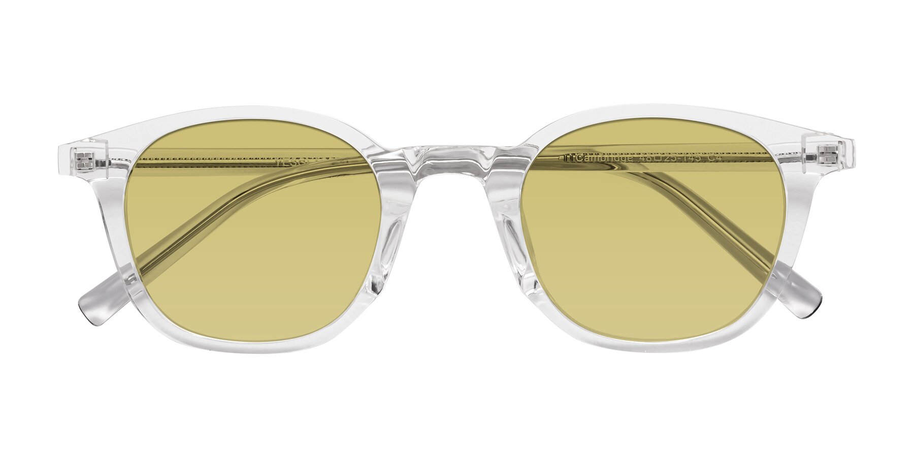 Folded Front of Cambridge in Clear with Medium Champagne Tinted Lenses