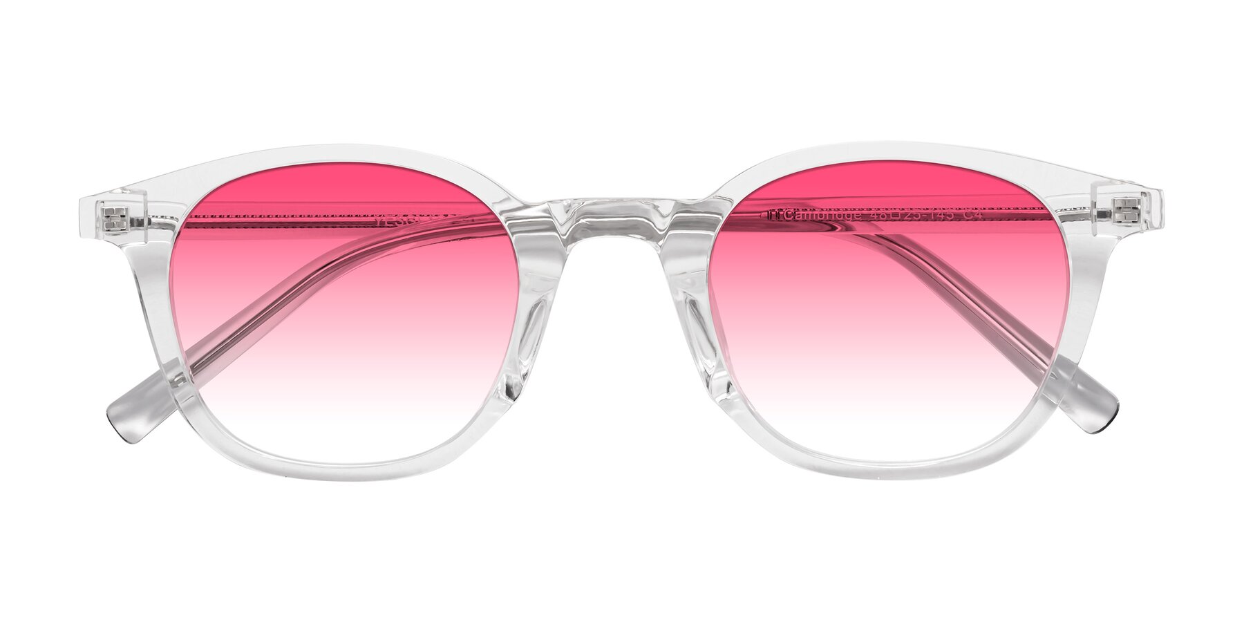 Folded Front of Cambridge in Clear with Pink Gradient Lenses
