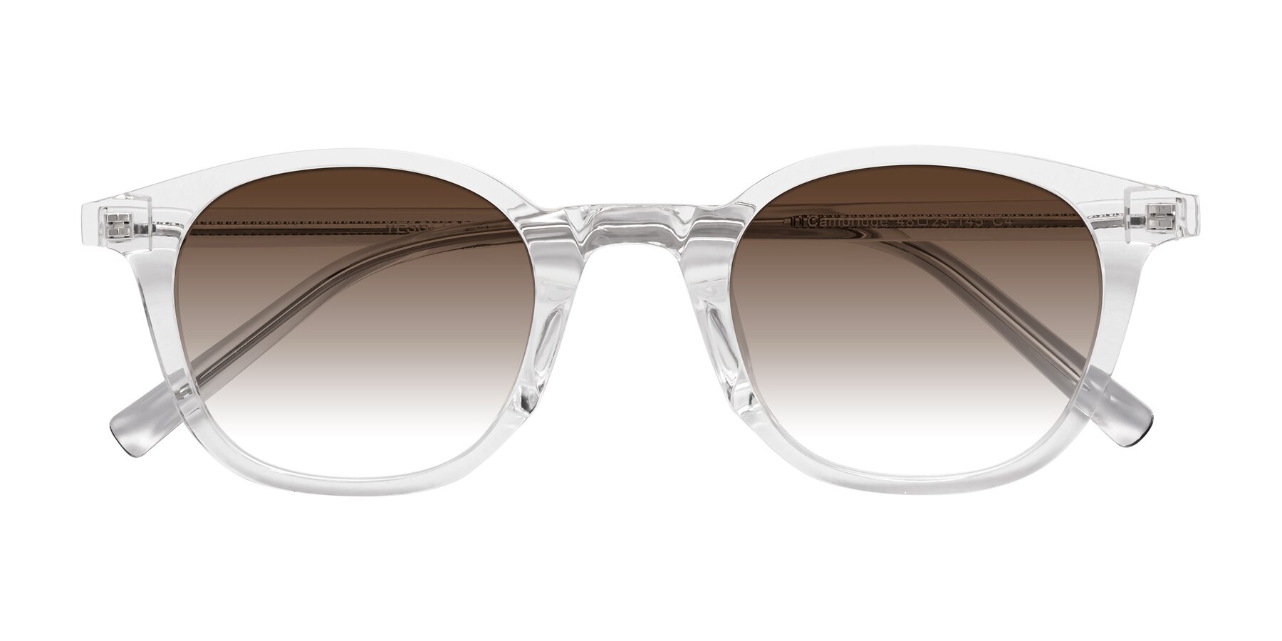 Folded Front of Cambridge in Clear with Brown Gradient Lenses