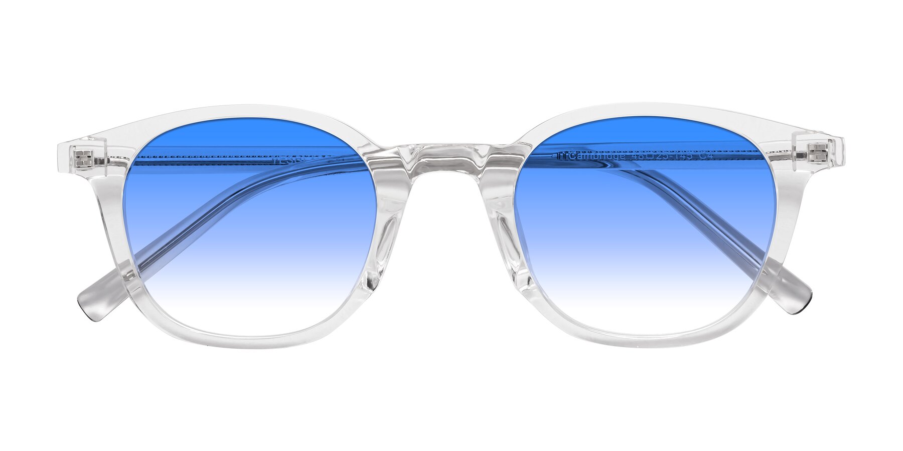 Folded Front of Cambridge in Clear with Blue Gradient Lenses