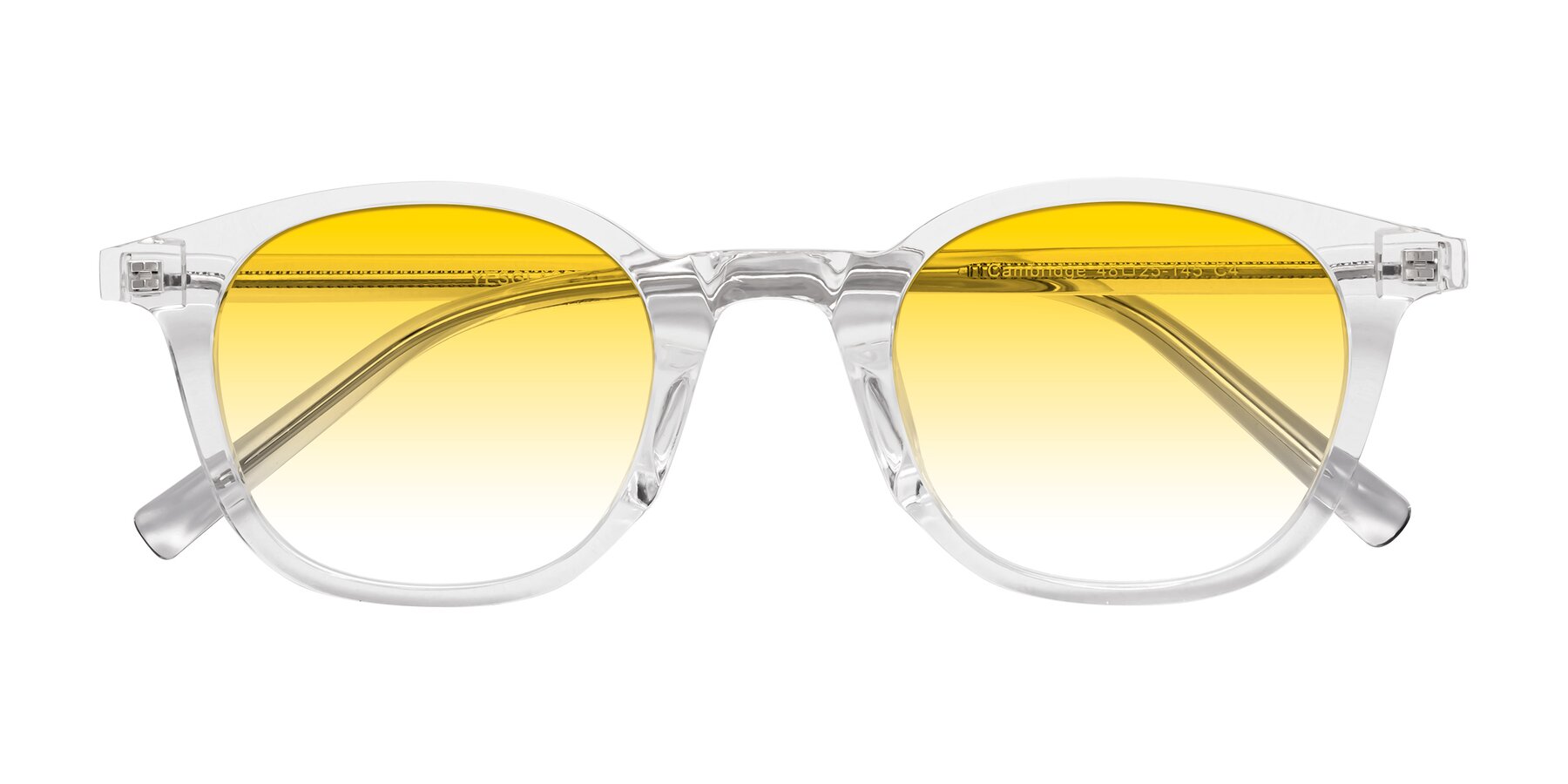 Folded Front of Cambridge in Clear with Yellow Gradient Lenses