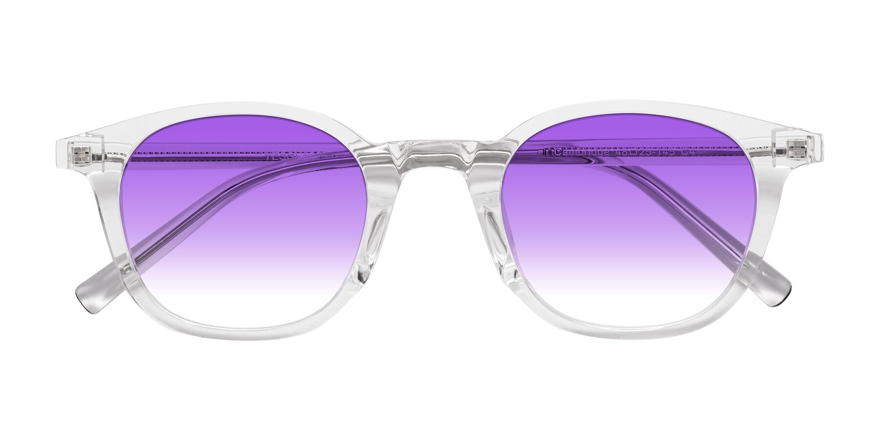 Folded Front of Cambridge in Clear with Purple Gradient Lenses