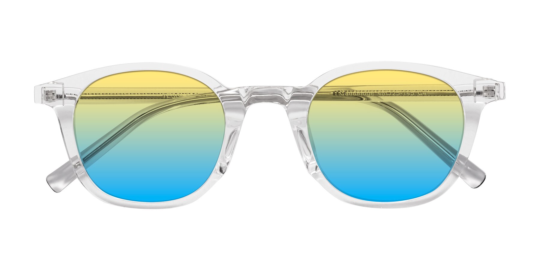 Folded Front of Cambridge in Clear with Yellow / Blue Gradient Lenses