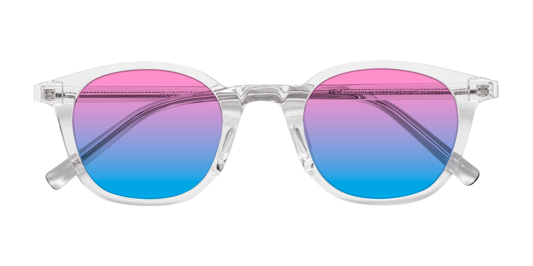 Folded Front of Cambridge in Clear with Pink / Blue Gradient Lenses