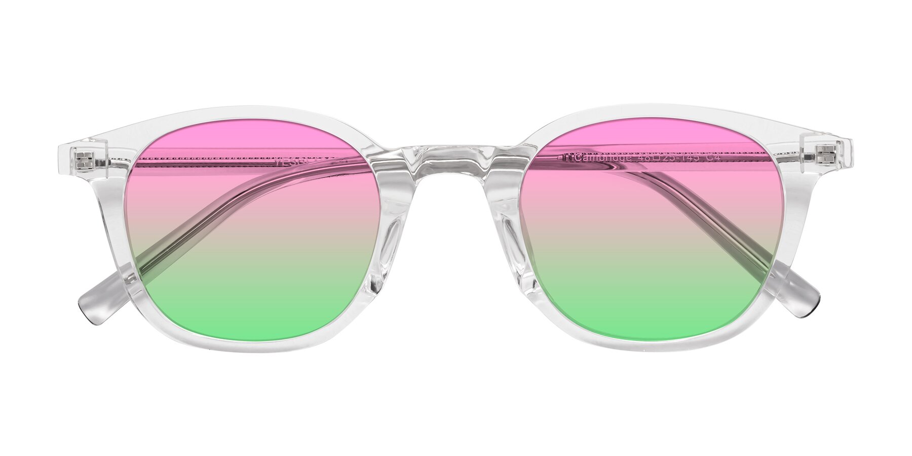 Folded Front of Cambridge in Clear with Pink / Green Gradient Lenses