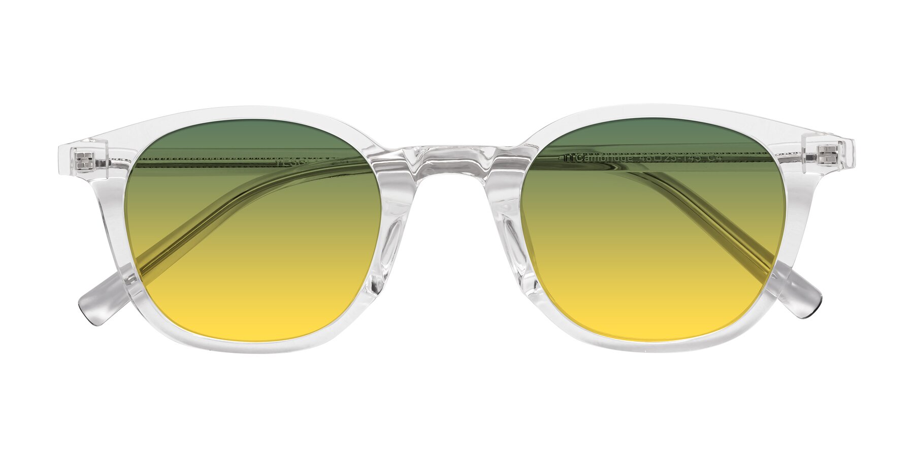 Folded Front of Cambridge in Clear with Green / Yellow Gradient Lenses