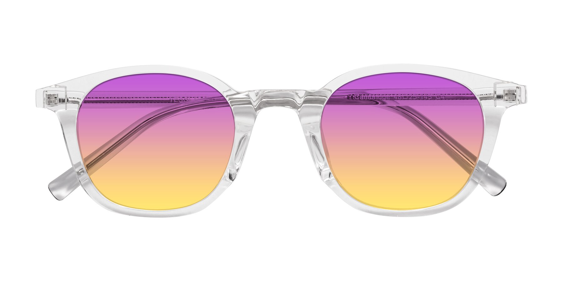 Folded Front of Cambridge in Clear with Purple / Yellow Gradient Lenses