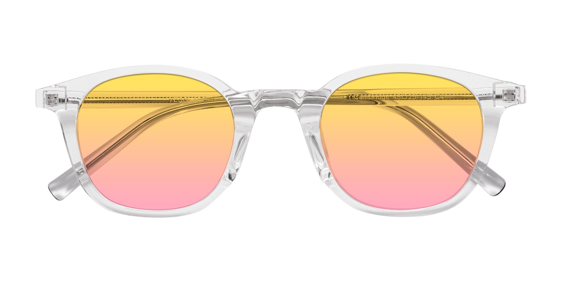 Folded Front of Cambridge in Clear with Yellow / Pink Gradient Lenses
