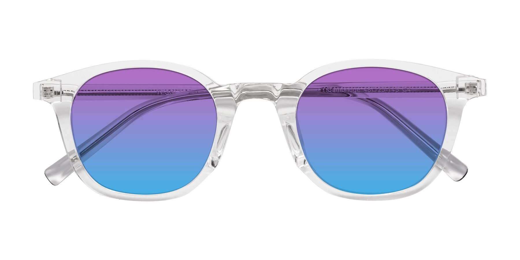 Folded Front of Cambridge in Clear with Purple / Blue Gradient Lenses