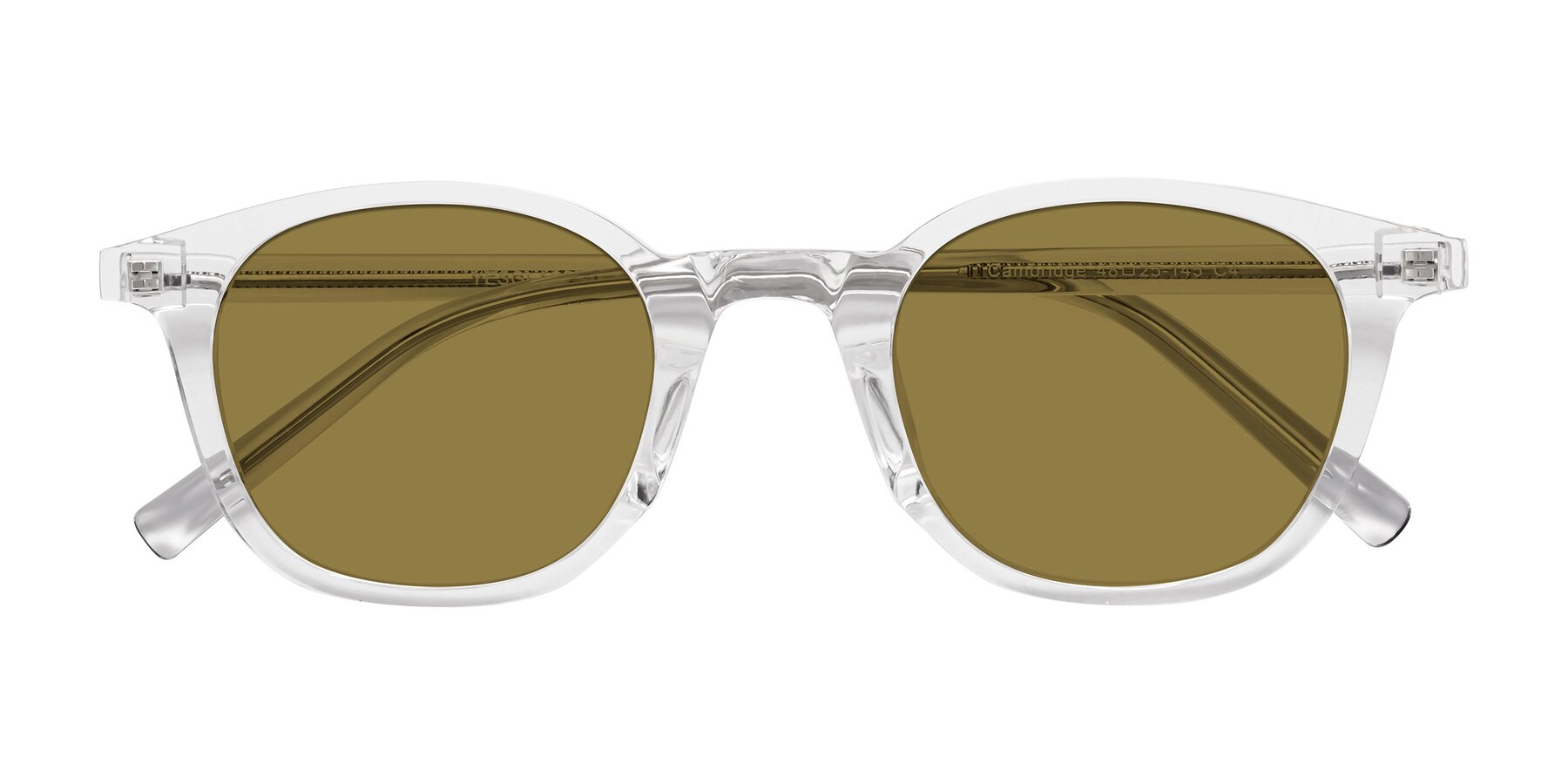 Folded Front of Cambridge in Clear with Brown Polarized Lenses