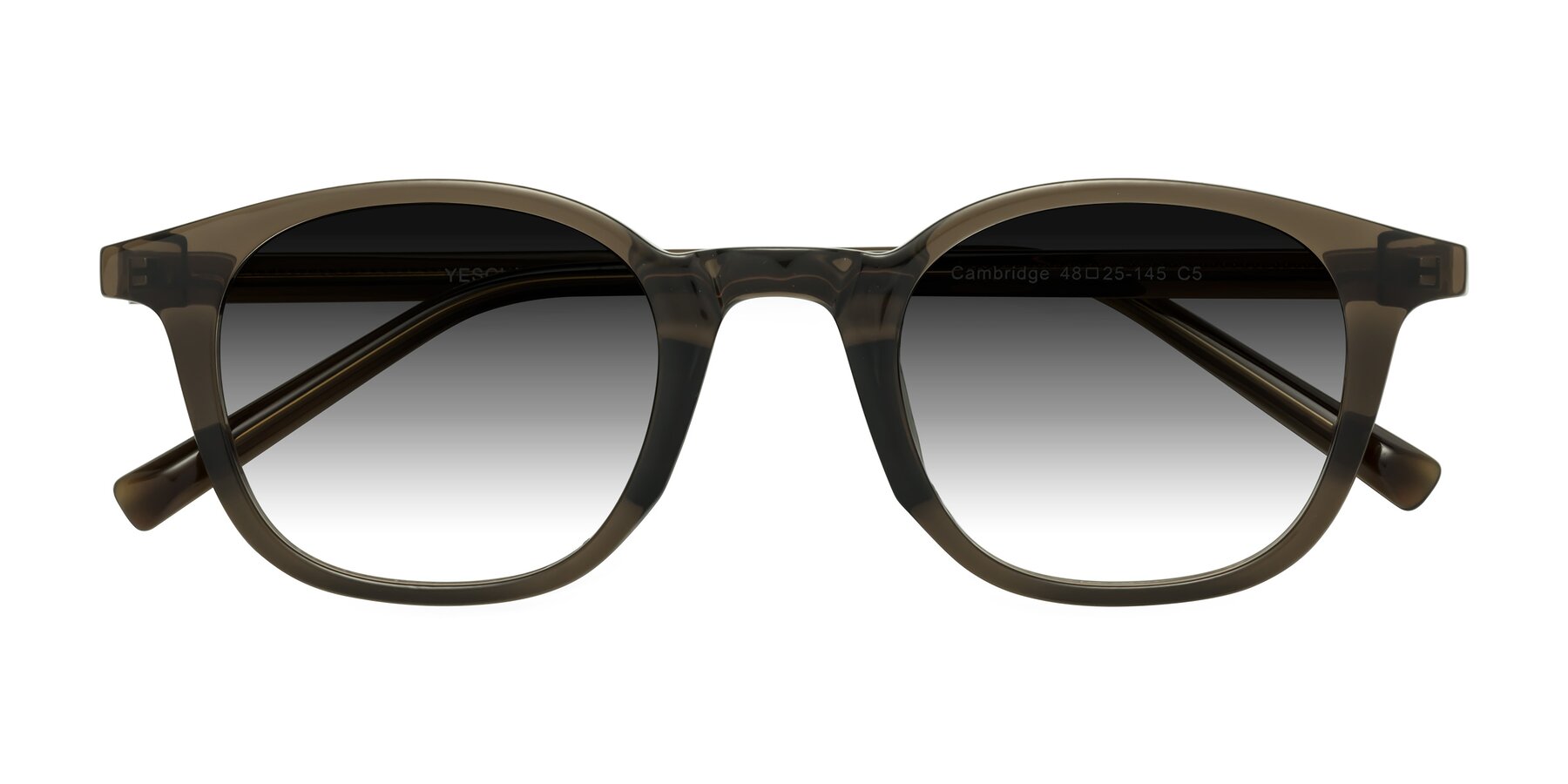 Folded Front of Cambridge in Coffee with Gray Gradient Lenses